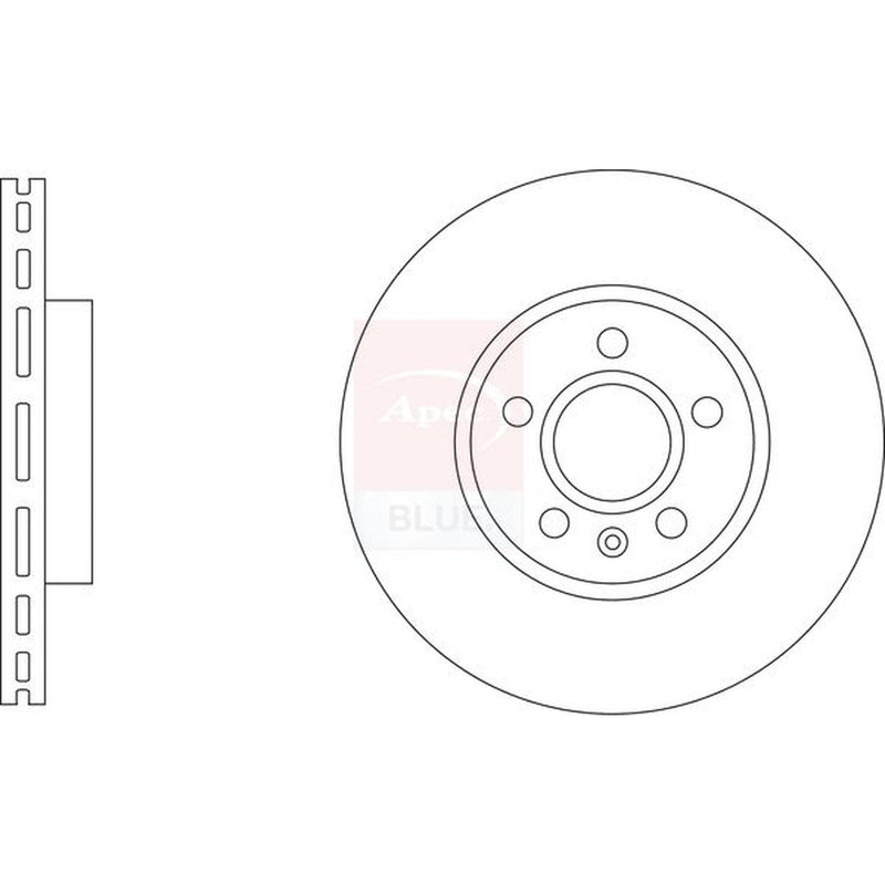 Apec Front Vented & Rear Vented Brake Discs & Pads fits Volvo V90 II 2016-2021