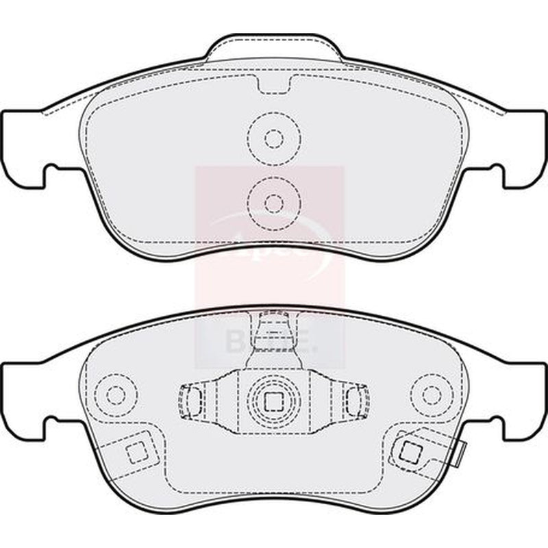 Apec Front Brake Pad Set fits Fiat 500X 2014-2018 1.0 1.4 1.6