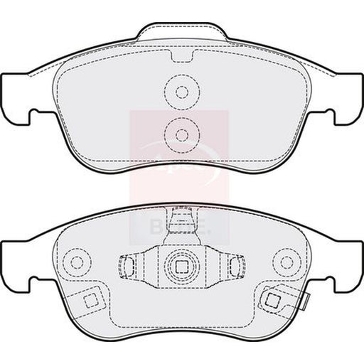 Apec Front Brake Pad Set fits Fiat 500X 2014-2018 1.0 1.4 1.6