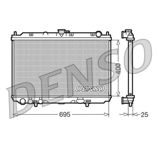 Denso Engine Radiator fits Nissan Almera Tino 2000-2006 2.2