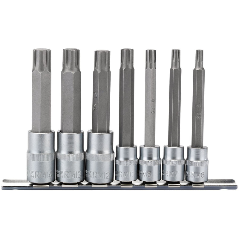 Draper Ribe Socket Bit Set, 3/8" & 1/2" Sq. Dr. (7 Piece) 16346 Draper - Dynamic Drive
