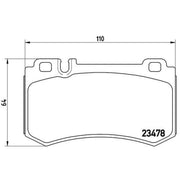 Brembo Front & Rear Pads fits Mercedes-Benz S-Class 2002-2005 220.176