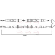 Apec Handbrake Cable Left Rear fits Ford Escort 1995-1998