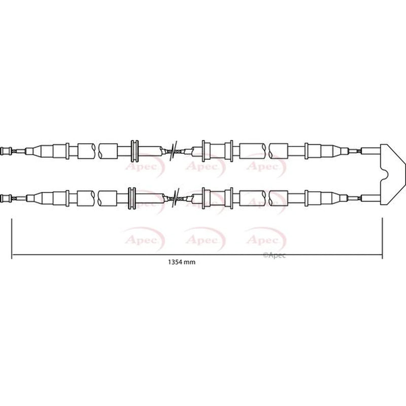 Apec Handbrake Cable Right Rear CAB1498