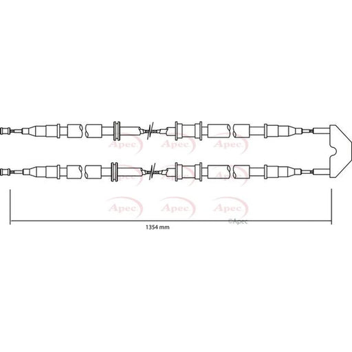Apec Handbrake Cable Right Rear CAB1498
