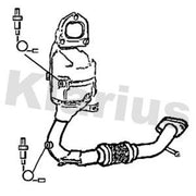 Klarius Catalyst Type Approved With Pipe fits Ford Fiesta VI 2012-2017 1.0