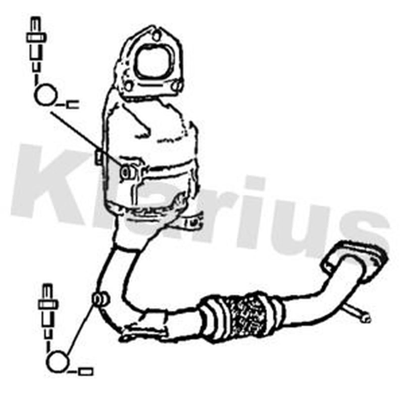 Klarius Catalyst Type Approved With Pipe fits Ford Fiesta VI 2012-2017 1.0