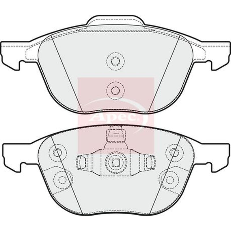 Apec Front Brake Pad Set fits Ford C-Max II 2010-2019 1.0 1.5 1.6 2.0