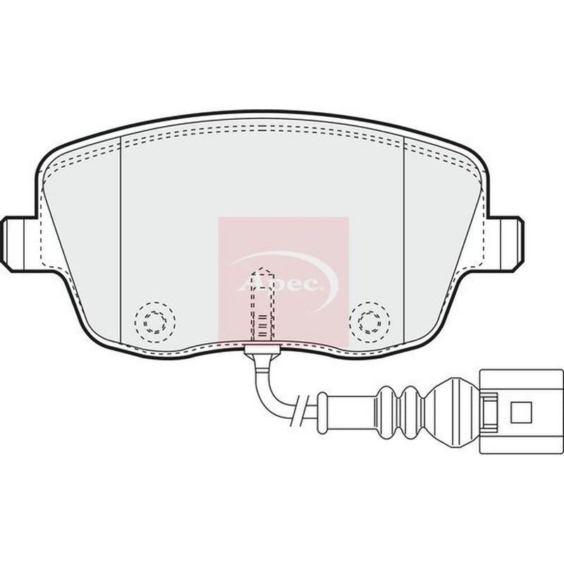 Apec Front Brake Pad Set fits Seat Cordoba 2002-2009 1.2 1.4 1.6 1.9 2.0