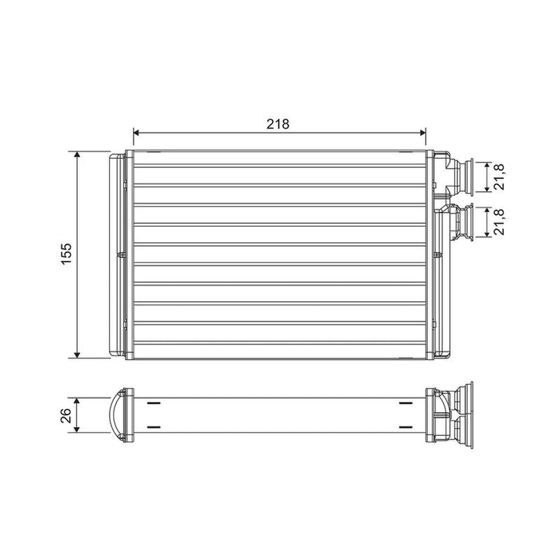 Valeo Heater Matrix Core Heat Exchanger 811576