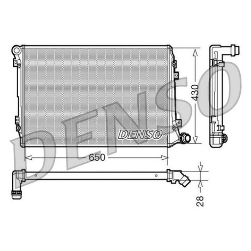 Denso Engine Radiator fits Audi A3 2003-2013 1.9 2.0