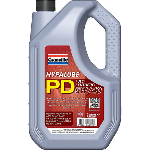 Granville Hypalube PD Fully Synthetic 5W/40 Engine Oil  for VW 505 5 Litre Granville  - Dynamic Drive