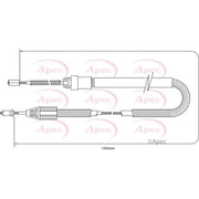 Apec Handbrake Cable Right Rear fits Renault Clio 1998-2010 1.2 1.9