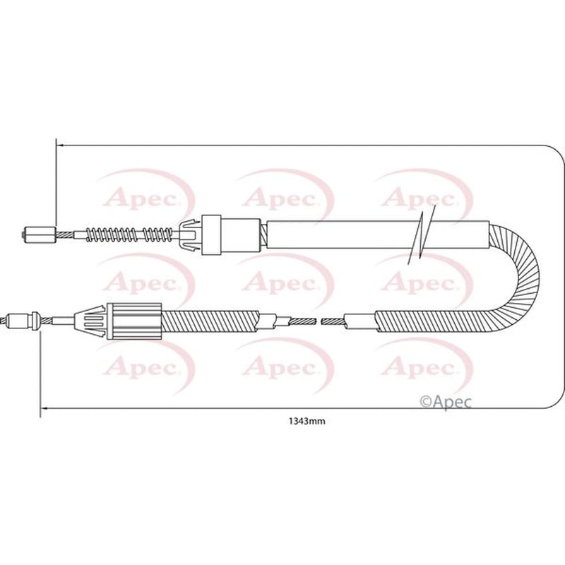Apec Handbrake Cable Right Rear CAB1360