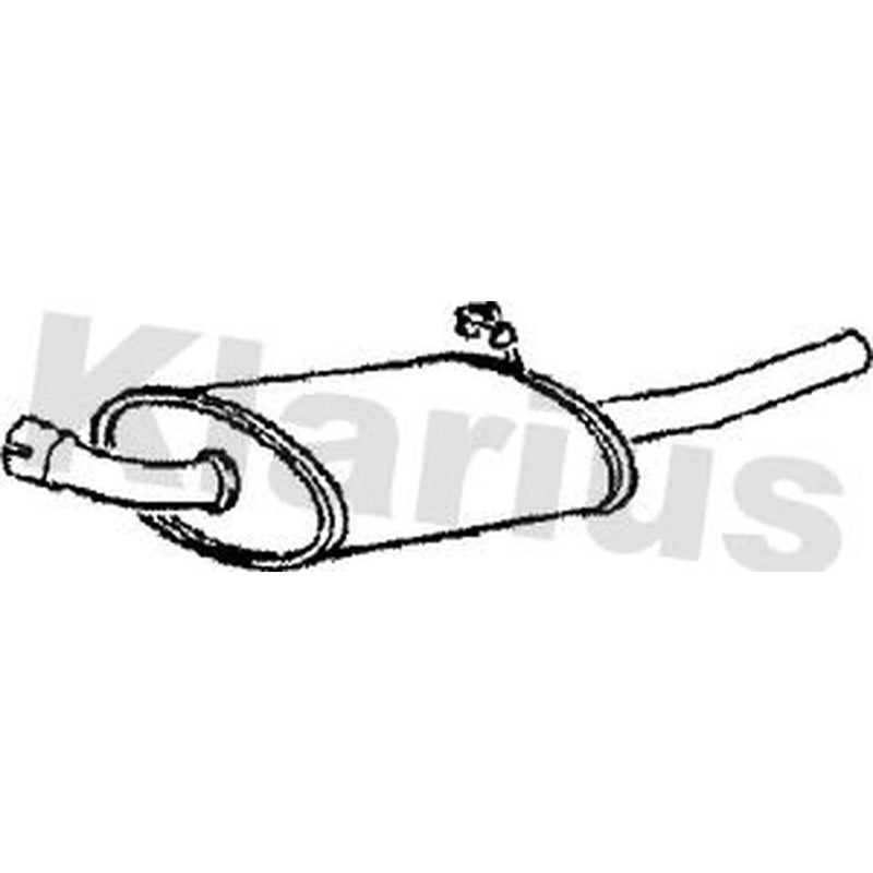 Klarius Box With Tail Pipe Rear fits Ford Escort 1983-1990 1.6