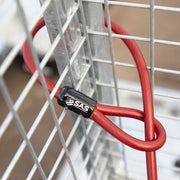 SAS 2500x12mm Steel Braided Security Loop Cable with HD43 Padlock SAS - Dynamic Drive