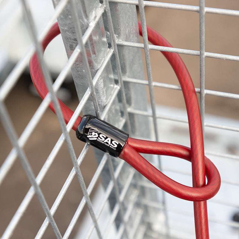 SAS 2500x12mm Steel Braided Security Loop Cable with HD43 Padlock SAS - Dynamic Drive