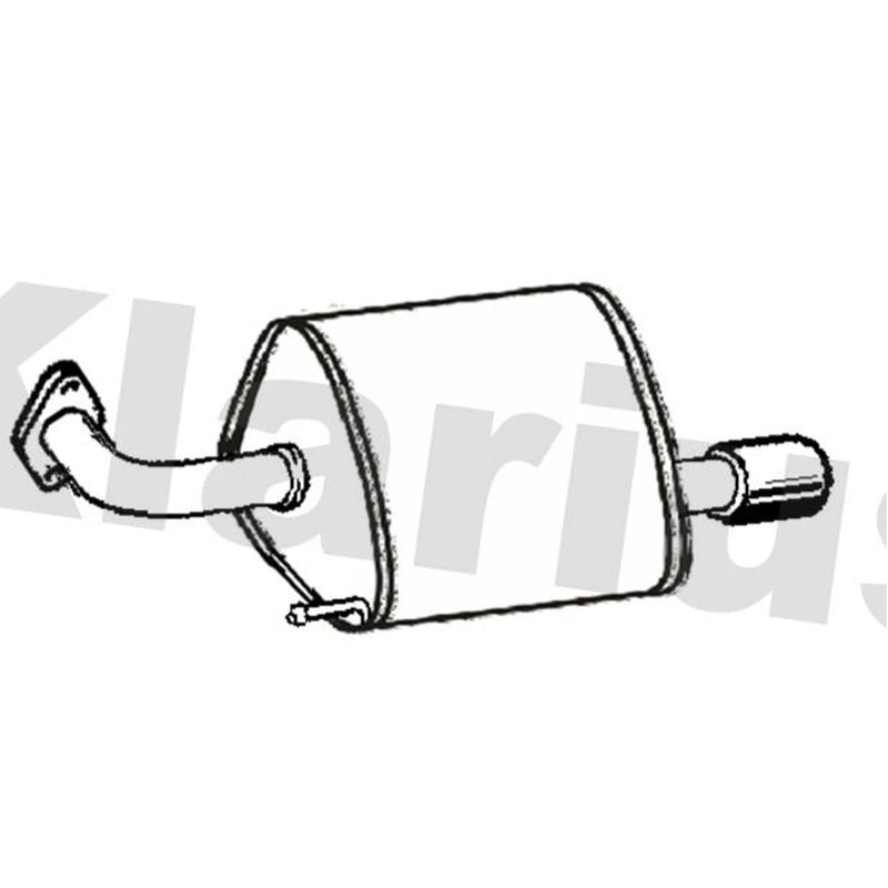 Klarius Box With Tail Pipe Left Rear fits Subaru Legacy IV 2003-2009 2.0 2.5 3.0