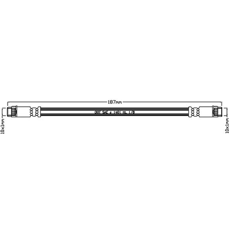 Juratek Brake Hydraulic Hose Line inner JBH1075