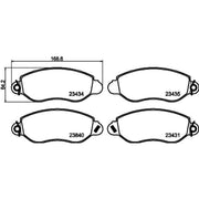 DON Front Brake Pad Set fits Ford Transit 2000-2006 2.0 2.3 2.4