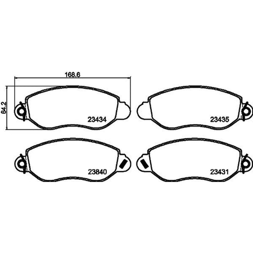 Mintex Front Brake Pad Set fits Ford Transit 2000-2006 2.0 2.3 2.4