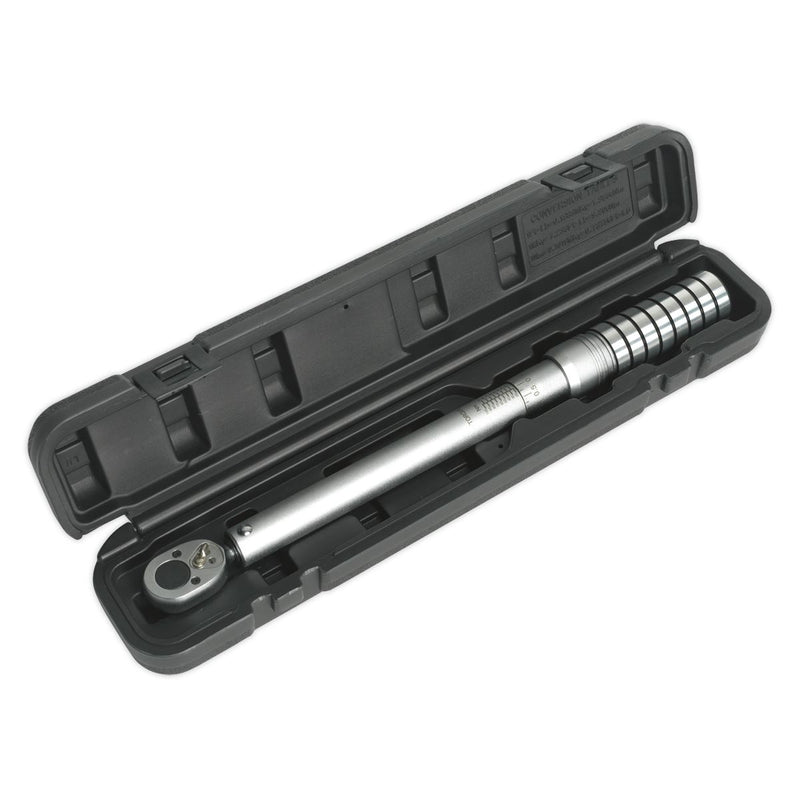 Sealey Torque Wrench Micrometer Style 1/2"Sq Drive 40-200Nm(29.5-148lb.ft) Calib Sealey - Dynamic Drive