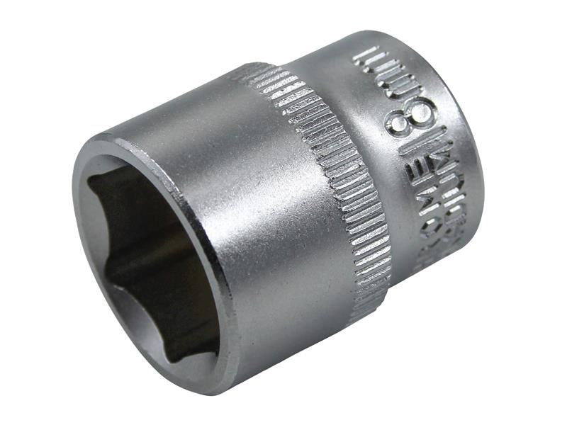 Faithfull Hex Socket 3/8in Drive 18mm Faithfull - Town Tools