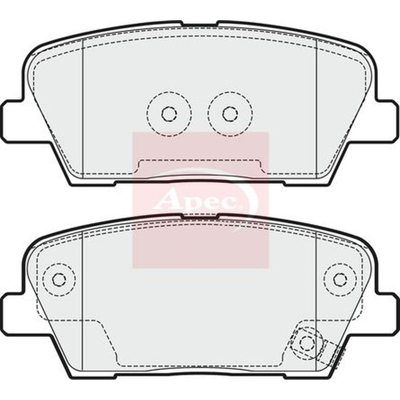 Apec Rear Brake Pad Set fits Genesis G70 2021 on 2.0 2.2