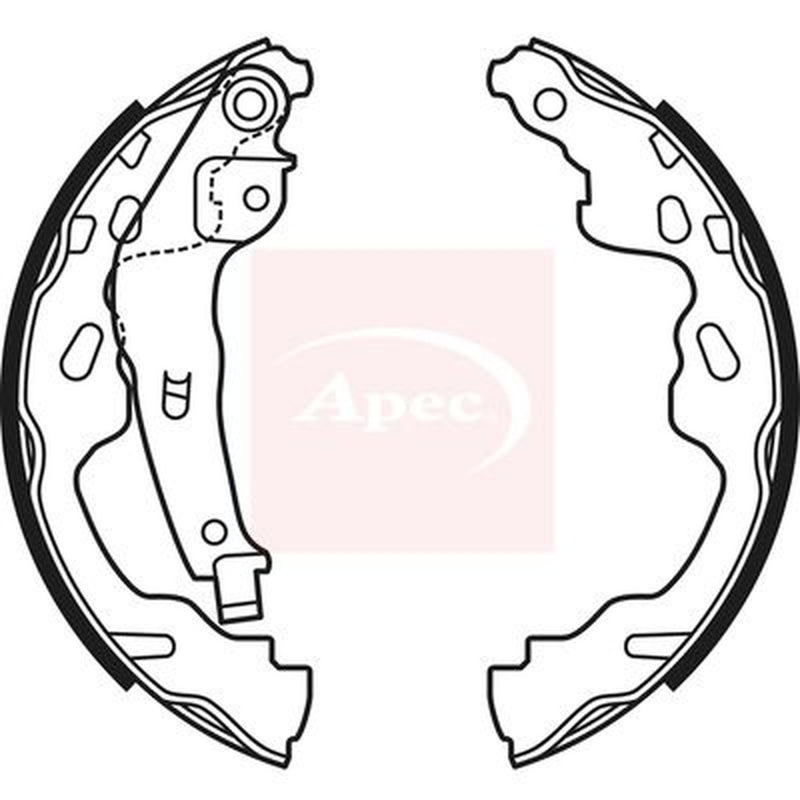 Apec Brake Shoe Set Axle Kit fits Citroën C1 2005-2014 1.0 1.4