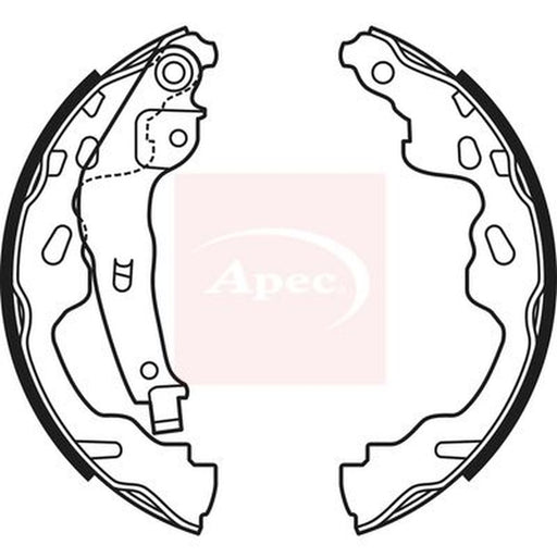 Apec Brake Shoe Set Axle Kit fits Citroën C1 2005-2014 1.0 1.4