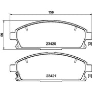Mintex Front Brake Pad Set fits Infiniti Q45 II 1997-2001 4.1