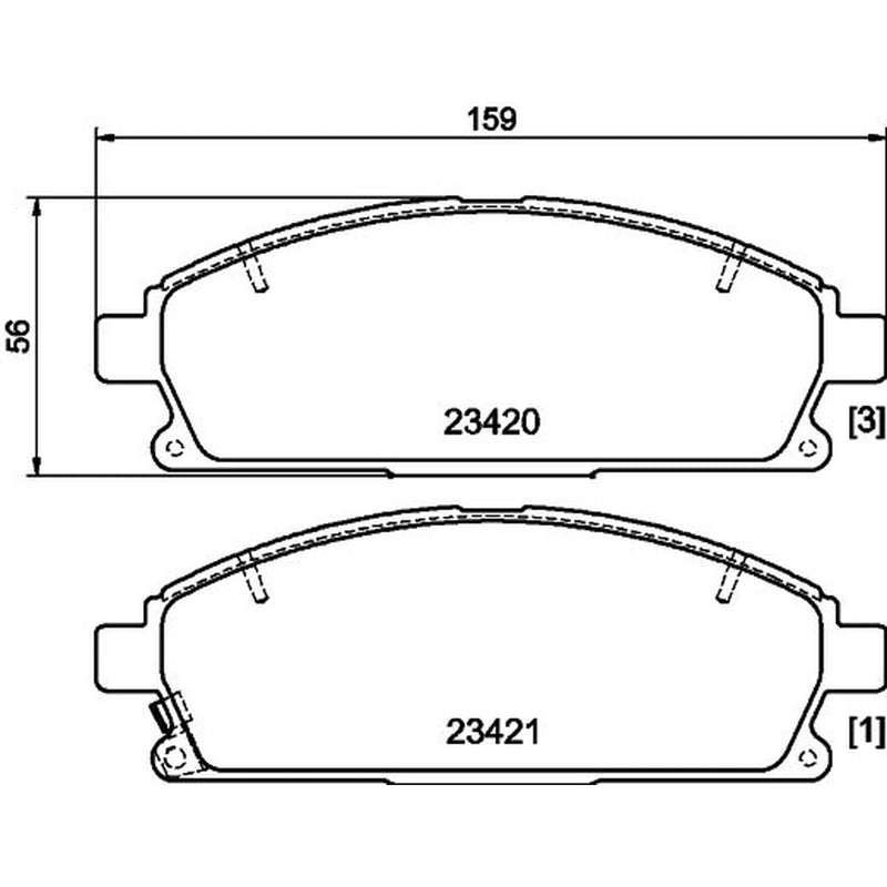 Mintex Front Brake Pad Set fits Infiniti Q45 II 1997-2001 4.1