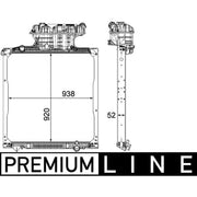 Mahle Engine Radiator fits Man Tgs I 2007-2021