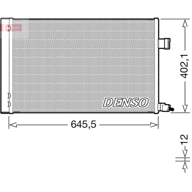 Denso Air Conditioning Condenser fits Jaguar F-Pace 2015 on 2.0 3.0