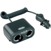 Ring RMS2 Two 12V Sockets Car Adaptor with Battery Analyser for Dash Cams, Sat N Ring Automotive - Dynamic Drive