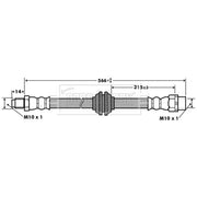 Borg & Beck Brake Hydraulic Hose Line Front Right BBH7395