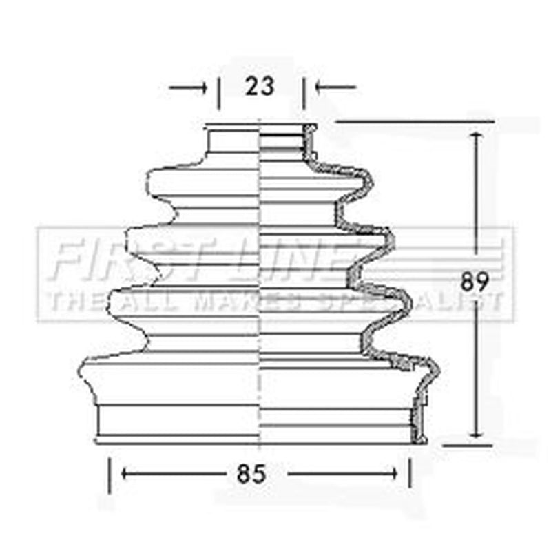 First Line Drive Shaft Bellow Kit Front Left fits Ford Mpv 2000-2003 1.8