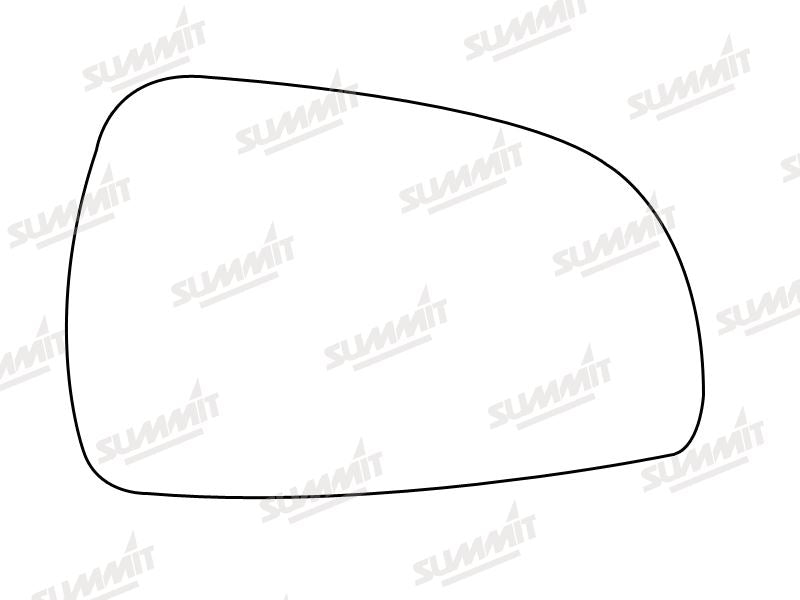 Summit Stick-On Aspheric Mirror Glass fits Toyota Avensis 02 on RHS Summit - Bars 4 Cars