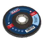 Sealey Flap Disc Zirconium125mm22mm Bore 120Grit FD125120 Sealey - Dynamic Drive