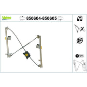 Valeo Electric Window Regulator Lifter Left Front 850604