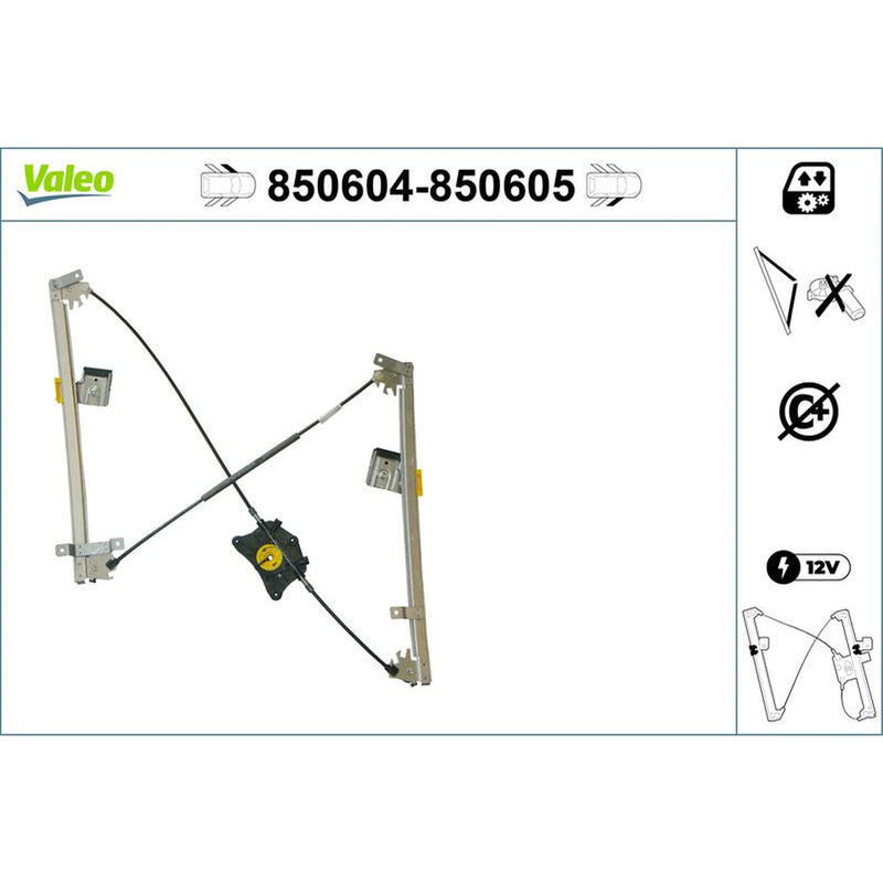 Valeo Electric Window Regulator Lifter Right Front 850605