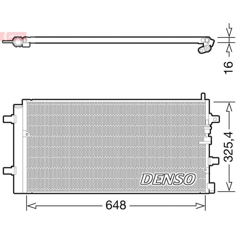 Denso Air Conditioning Condenser fits Audi A6 C5 1997-2005 1.9 2.5