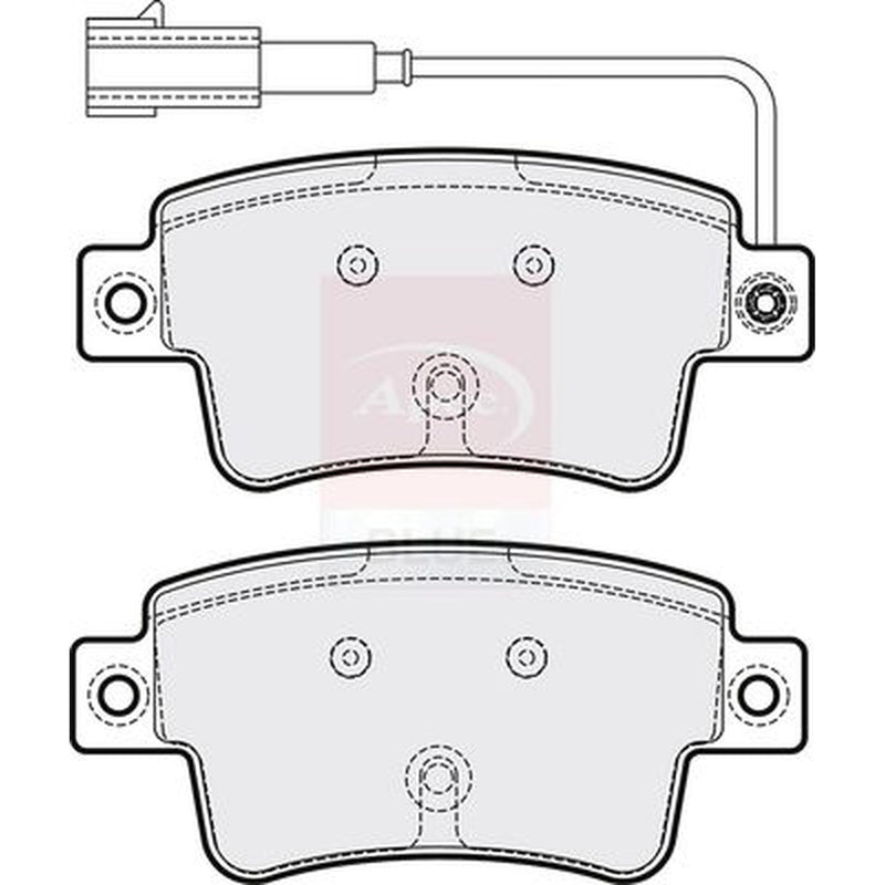 Apec Rear Brake Pad Set fits Abarth Punto 2012 on 1.4