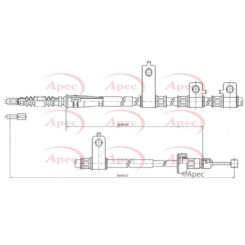 Apec Handbrake Cable Right Rear fits Kia Sorento II 2009-2015 2.0 2.2 2.4