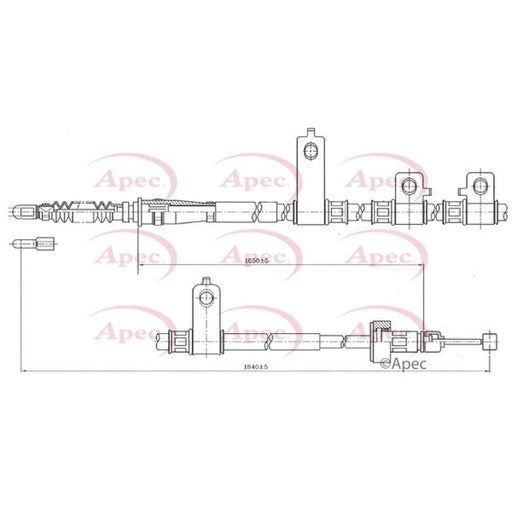 Apec Handbrake Cable Right Rear CAB1793