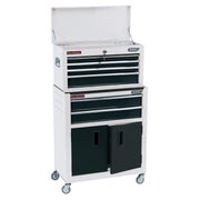 Draper Combined Roller Cabinet and Tool Chest, 6 Drawer, 24", White 19576 Draper - Dynamic Drive