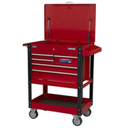 Superline PRO Heavy-Duty Mobile Tool & Parts Trolley 5 Drawers & Lockable Top Superline Pro - Dynamic Drive