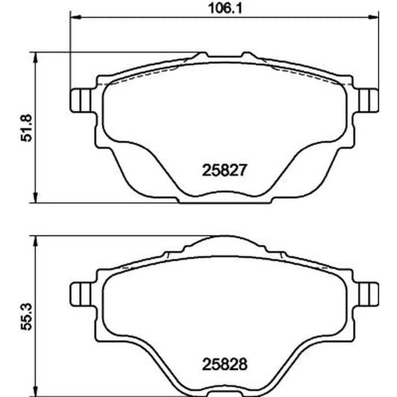 Mintex Rear Brake Pad Set fits Citroën C4 Grand Picasso II 2013-2018 1.2 1.6 2.0
