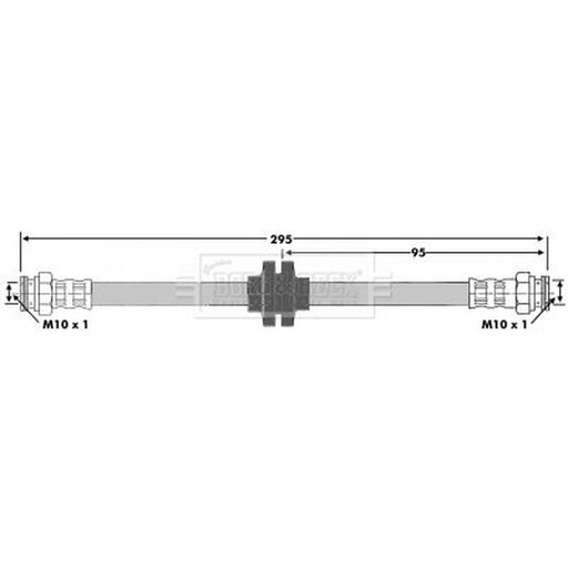 Borg & Beck Brake Hydraulic Hose Line Rear Right BBH6098