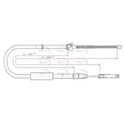 Apec Handbrake Cable Left Rear fits Audi A2 2000-2005 1.4